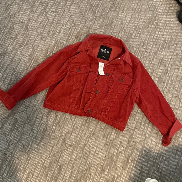 Hollister Jackets & Blazers - Red corduroy jacket